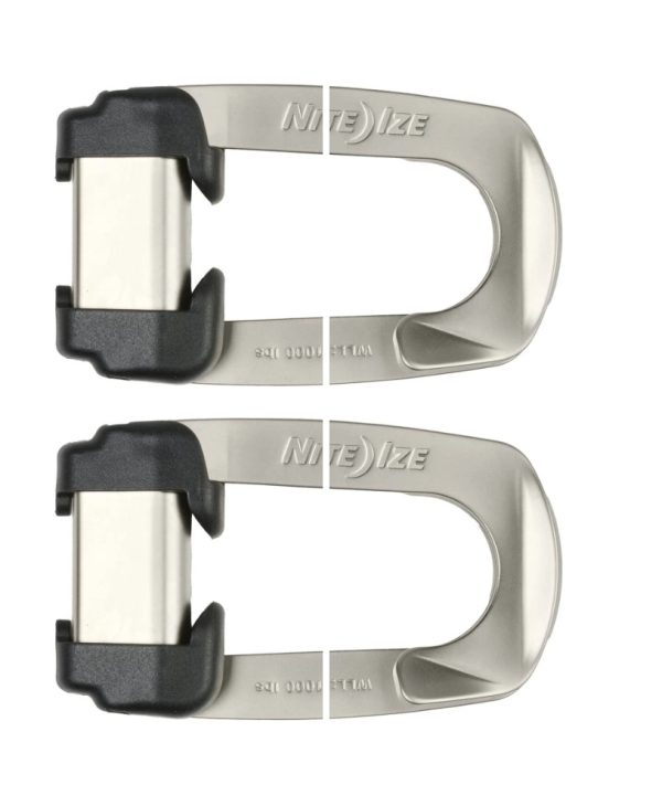 NITE IZE CamJam™ HookLock™ Strap Hook (2-Pack) - Silver NITE IZE CamJam™ HookLock™ Strap Hook (2-Pack) - Silver