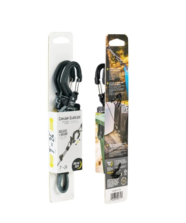 NITE IZE CamJam™ SlideLock® Adjustable Bungee Cord - Grey NITE IZE CamJam™ SlideLock® Adjustable Bungee Cord - Grey