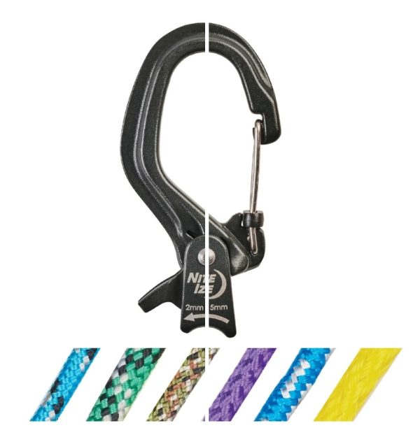 NITE IZE CamJam™ SlideLock® Rope Tightener Carbine, Size L - Black NITE IZE CamJam™ SlideLock® Rope Tightener Carbine, Size L - Black