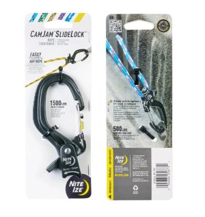 NITE IZE CamJam™ SlideLock® Rope Tightener Carbine, Size L - Black