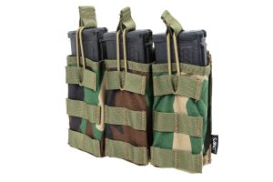 SATAC Open MOLLE Pouch for 3 Magazines M4 / AR15 - Woodland SATAC Open MOLLE Pouch for 3 Magazines M4 / AR15 - Woodland