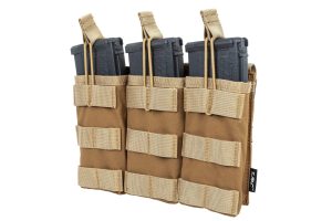 SATAC Open MOLLE Pouch for 3 Magazines M4 / AR15 - Tan SATAC Open MOLLE Pouch for 3 Magazines M4 / AR15 - Tan