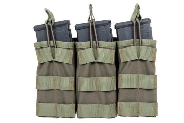 SATAC Open MOLLE Pouch for 3 Magazines M4 / AR15 - Green SATAC Open MOLLE Pouch for 3 Magazines M4 / AR15 - Green