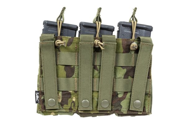 SATAC Open MOLLE Pouch for 3 Magazines M4 / AR15 - MC Tropic SATAC Open MOLLE Pouch for 3 Magazines M4 / AR15 - MC Tropic