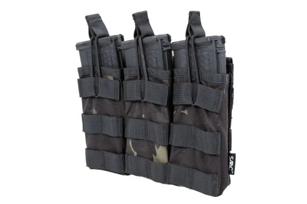SATAC Open MOLLE Pouch for 3 Magazines M4 / AR15 - MC Black SATAC Open MOLLE Pouch for 3 Magazines M4 / AR15 - MC Black