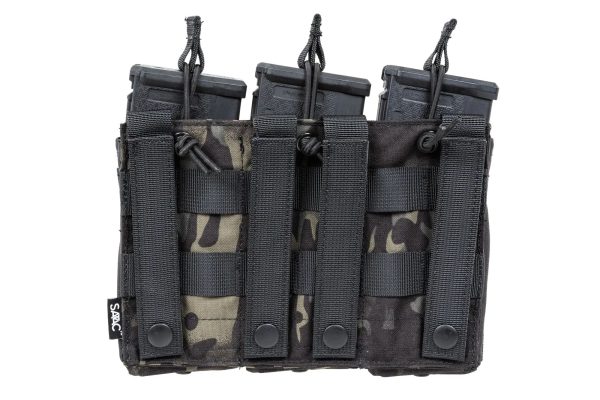 SATAC Open MOLLE Pouch for 3 Magazines M4 / AR15 - MC Black SATAC Open MOLLE Pouch for 3 Magazines M4 / AR15 - MC Black