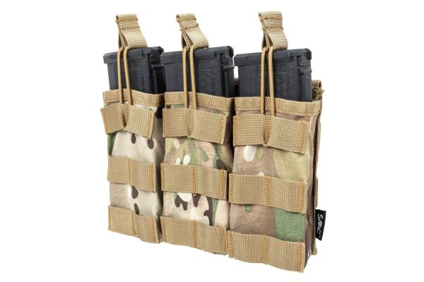 SATAC Open MOLLE Pouch for 3 Magazines M4 / AR15 - MC SATAC Open MOLLE Pouch for 3 Magazines M4 / AR15 - MC