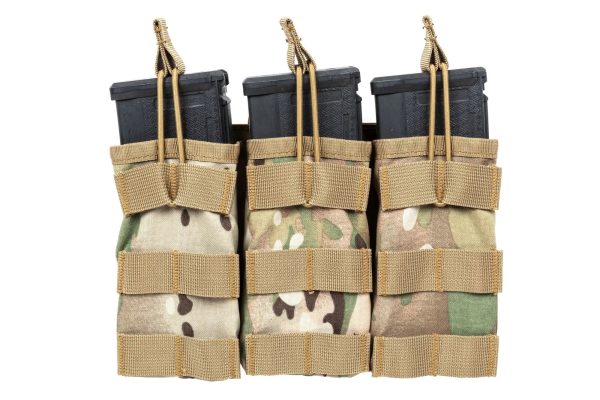 SATAC Open MOLLE Pouch for 3 Magazines M4 / AR15 - MC SATAC Open MOLLE Pouch for 3 Magazines M4 / AR15 - MC
