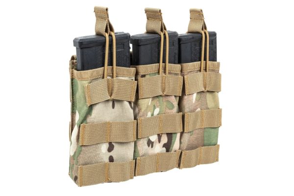 SATAC Open MOLLE Pouch for 3 Magazines M4 / AR15 - MC SATAC Open MOLLE Pouch for 3 Magazines M4 / AR15 - MC