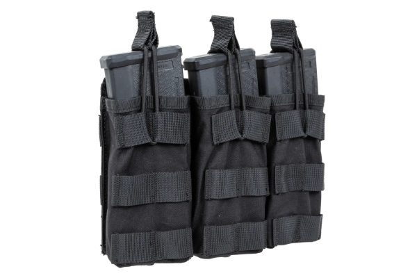 SATAC Open MOLLE Pouch for 3 Magazines M4 / AR15 - Black SATAC Open MOLLE Pouch for 3 Magazines M4 / AR15 - Black