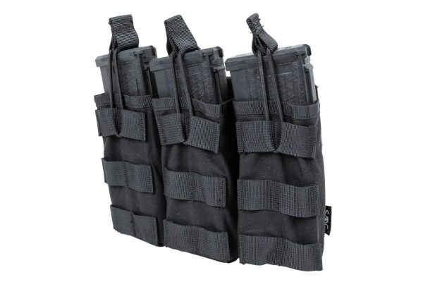 SATAC Open MOLLE Pouch for 3 Magazines M4 / AR15 - Black SATAC Open MOLLE Pouch for 3 Magazines M4 / AR15 - Black