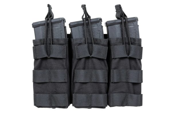 SATAC Open MOLLE Pouch for 3 Magazines M4 / AR15 - Black SATAC Open MOLLE Pouch for 3 Magazines M4 / AR15 - Black