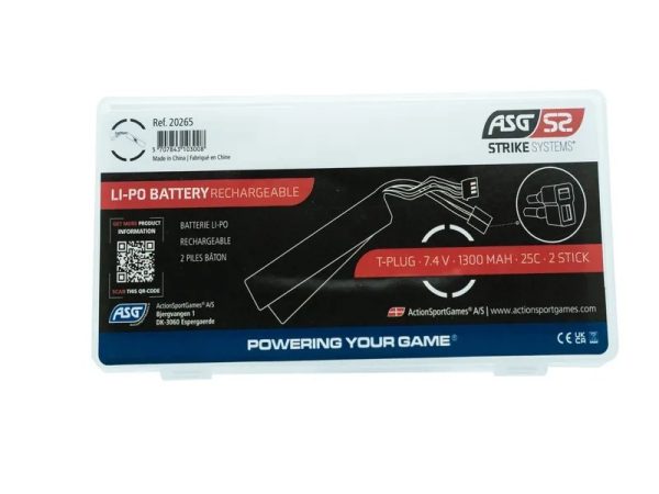 STRIKE Li-Pol Battery 7.4V 1300mAh, 25C, T-Dean - Nunchuk STRIKE Li-Pol Battery 7.4V 1300mAh, 25C, T-Dean - Nunchuk
