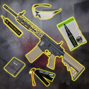 STARTER PACK set SA M4 Keymod Gen2 (SA-C09 CORE™ HAL ETU™) - Black / Tan