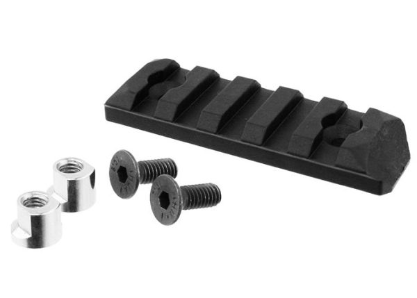 PTS Enhanced RIS Rail Section for KeyMod, 5 slots / 60 mm – Black PTS Enhanced RIS Rail Section for KeyMod, 5 slots / 60 mm – Black