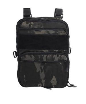 WST MOLLE Tactical FLAT Backpack – MC Black