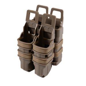 FMA MOLLE FastMag Pouches Set for M4 / 5.56 Magazine and 2 Pistol Magazines - Tan
