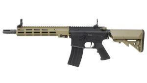 S&T Colt M4 MK16 URG-I 11.5 G3 ETU Airsoft Rifle – Black / FDE