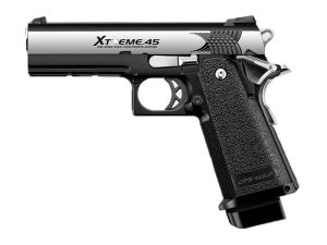 TM GBB gas pistol Hi-Capa 4.3 Xtreme .45 Full-auto - Silver/Black TM GBB gas pistol Hi-Capa 4.3 Xtreme .45 Full-auto - Silver/Black