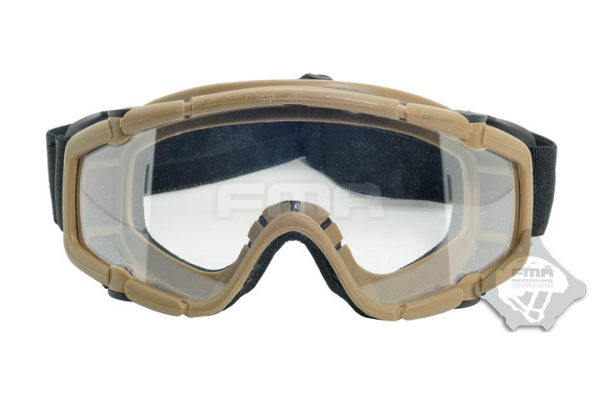 FMA SI Tactical Ballistic Goggle (2 Visors) - Tan