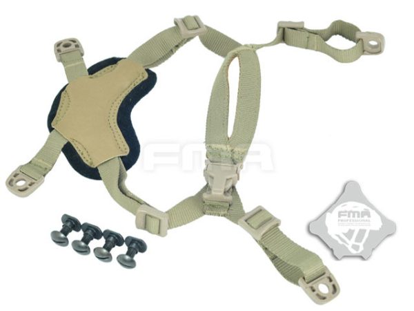 FMA Universal Helmet Suspension / Strap, X type - Tan FMA Universal Helmet Suspension / Strap, X type - Tan