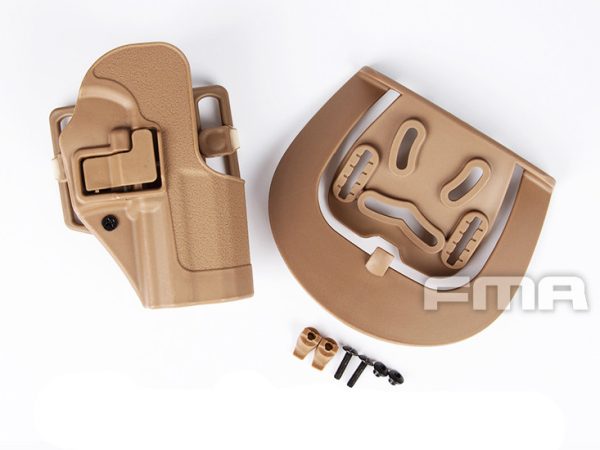 FMA CQC Serpa Belt Holster (USP, CZ-P09), Right Hand - Tan FMA CQC Serpa Belt Holster (USP, CZ-P09), Right Hand - Tan