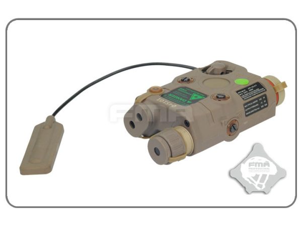 FMA AN/PEQ15 LA-5 Upgrade Version (LED Flashlight, Green / IR Laser) - Tan FMA AN/PEQ15 LA-5 Upgrade Version (LED Flashlight, Green / IR Laser) - Tan