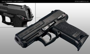 TM GBB gas pistol Model USP Compact - Black (no markings)