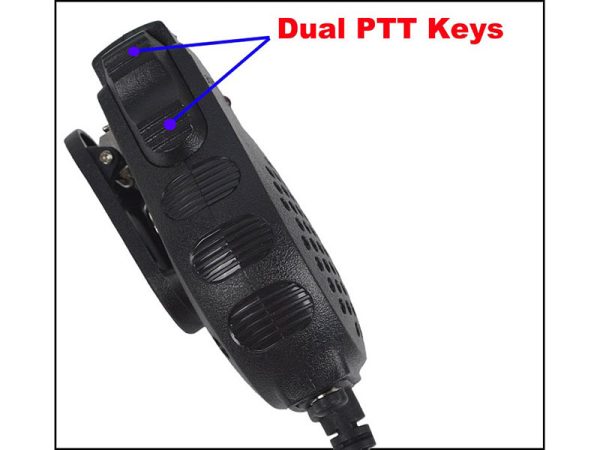 External dual microphone / speaker for Baofeng UV-82 radios, kenwood 2-pin - Black
