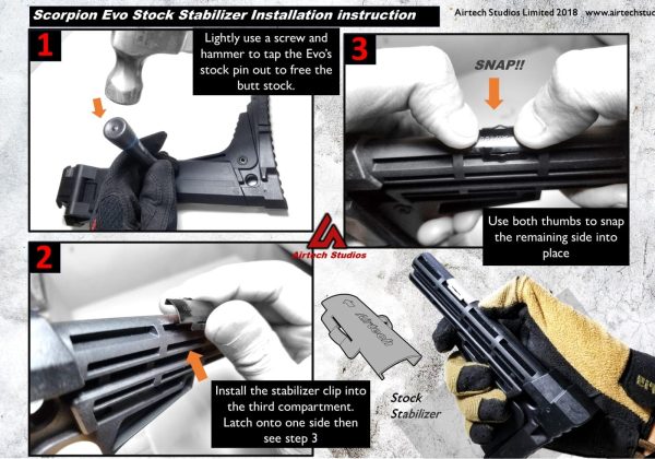 Airtech Studios SSU Stock Stabilizer Unit Scorpion Evo 3 A1 Black