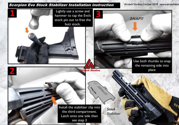 Airtech Studios SSU Stock Stabilizer Unit Scorpion Evo 3 A1 Black