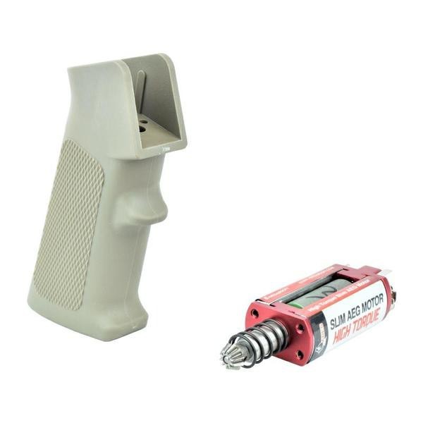 ARES M4 SLIM GRIP TAN AND HIGH TORQUE MOTOR (AR-PGM1-T) ARES M4 SLIM GRIP TAN E MOTORE HIGH TORQUE (AR-PGM1-T)