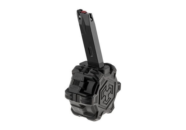 AW Custom Drum Mag MB Series GBB 350rds Black