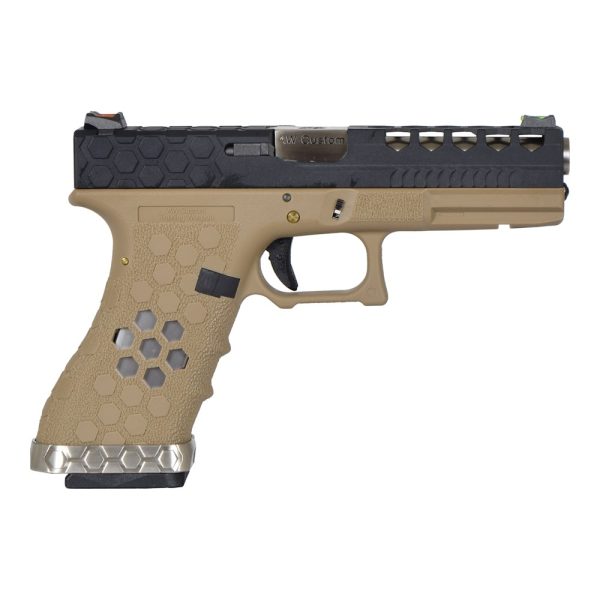 AW CUSTOM PISTOLA A GAS HEX-CUT TAN/NERA (AW-VX0111) AW CUSTOM PISTOLA A GAS HEX-CUT TAN/NERA (AW-VX0111)