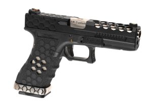 AW Custom VX0201 Hex Cut Full Metal GBB Black