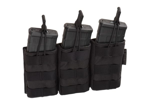 Clawgear 5.56mm Open Triple Mag Pouch Core Black
