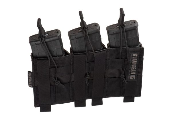 Clawgear 5.56mm Open Triple Mag Pouch Core Black