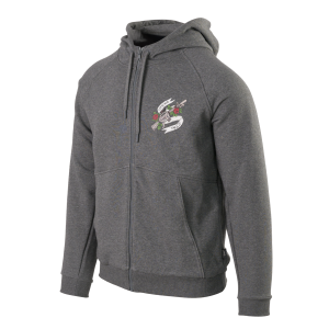 Come and take it Hoodie - Fullzip - Mid Grey Melange Come and take it Hoodie - Fullzip - Mid Grey Melange
