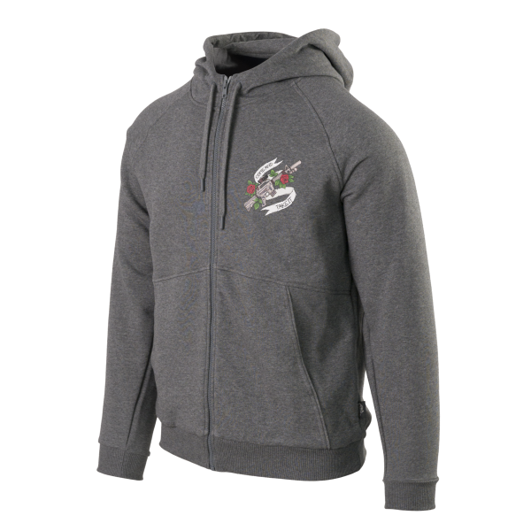 Come and take it Hoodie - Fullzip - Mid Grey Melange Come and take it Hoodie - Fullzip - Mid Grey Melange