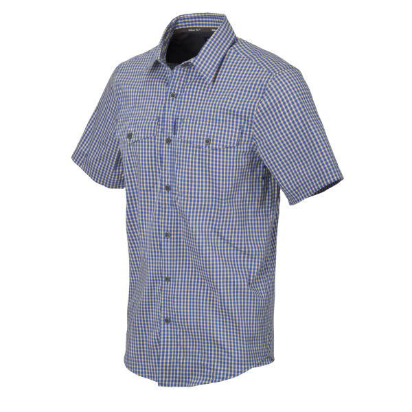 Covert Concealed Carry Short Sleeve Shirt - Royal Blue Checkered