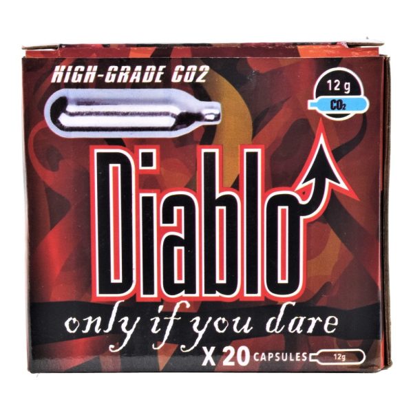 DIABLO BOMBOLETTE CO2 12g SET DA 20 PEZZI (C20DIABLO) DIABLO BOMBOLETTE CO2 12g SET DA 20 PEZZI (C20DIABLO)