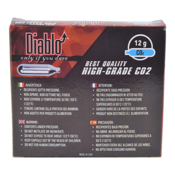 DIABLO BOMBOLETTE CO2 12g SET DA 5 PEZZI (C5DIABLO) DIABLO BOMBOLETTE CO2 12g SET DA 5 PEZZI (C5DIABLO)