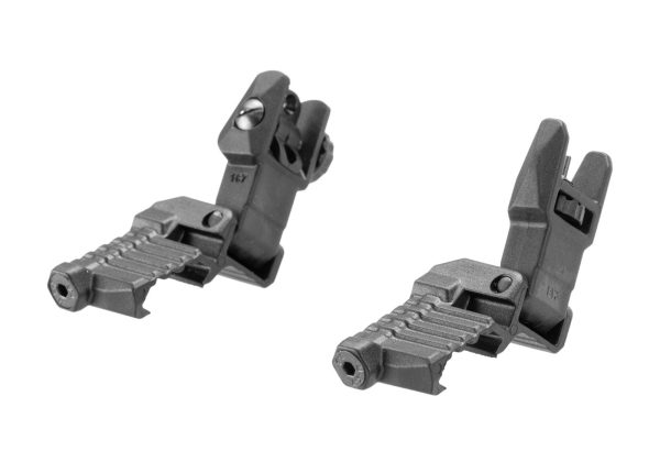 DLG Tactical Offset Iron Sight Set High Profile Black