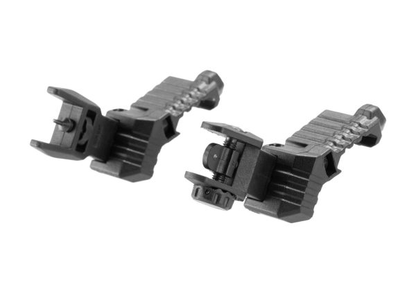 DLG Tactical Offset Iron Sight Set High Profile Black
