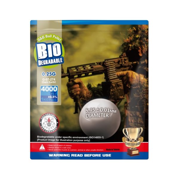 G&G PALLINI BIODEGRADABILI 0.25g DARK EARTH BUSTA 1Kg (G07274)