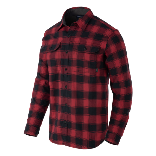 GreyMan Shirt - Coral Crimson Checkered