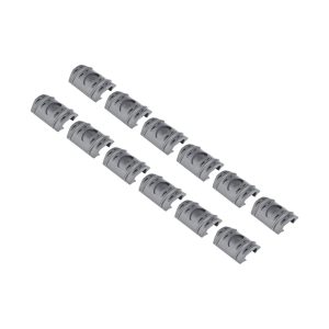 JS-TACTICAL COPRI SLITTA STANDARD 20mm IN GOMMA 12 PEZZI NERO (JS-RC50)