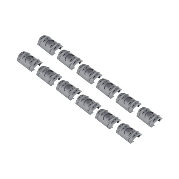 JS-TACTICAL COPRI SLITTA STANDARD 20mm IN GOMMA 12 PEZZI NERO (JS-RC50)