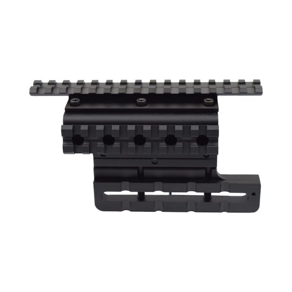 JS-TACTICAL DOPPIA SLITTA STANDARD 20mm LATERALE PER AK NERO (JS-ADKM)