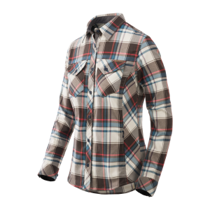 Marigold Woman's Shirt - Foggy Meadow Plaid Marigold Woman's Shirt - Foggy Meadow Plaid